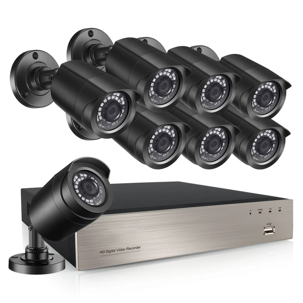 C106 1080P 8 Channel Wired DVR System + Optional 2TB Drive – Ansjer 20 ...
