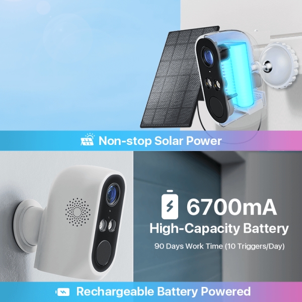 C1 Pro 3MP Wireless Security Camera + Solar Panel + Max 128GB Local ...
